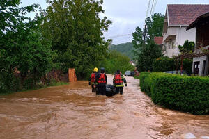 SATIMA SPASAVALI LJUDE, DOMAĆINSTVA I ŽIVOTINJE Bujica u Svrljigu poplavila 40 kuća, spasioci MUP stabilizovali situaciju (FOTO)