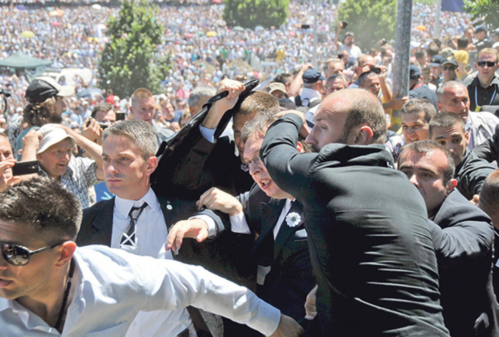 Aleksandar Vučić, Bakir Izetbegović, Dragan Čović, Mladen Ivanić, Srebrenica, Potočari