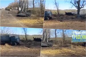 UKRAJINCI UNIŠTILI RUSKU KOLONU NA ULAZU U HARKOV T-80BVM i BTR -3 zbrisani sa lica zemlje! NLW spalio PRORIV-3VIDEO