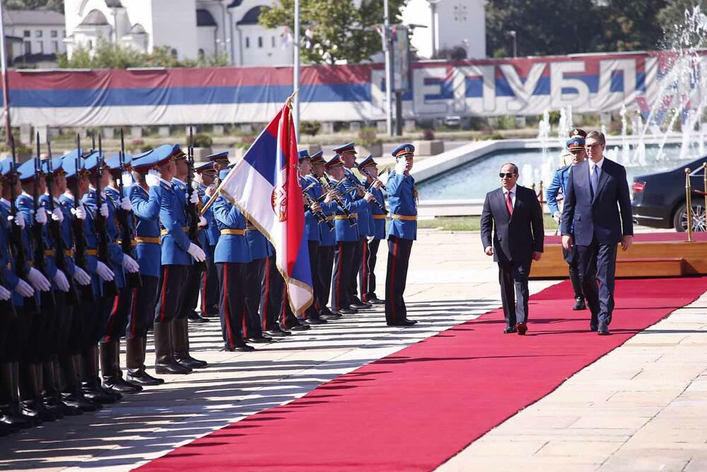 Aleksandar Vučić, Abdel Fatah al Sisi, Egipat, doček