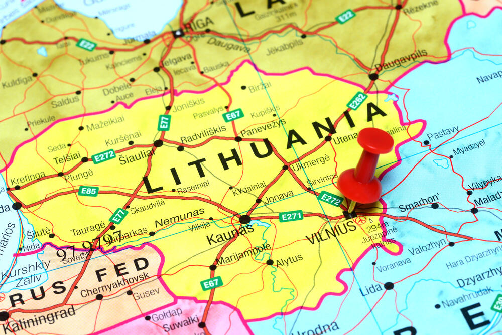 Litvanija, mapa Litvanije