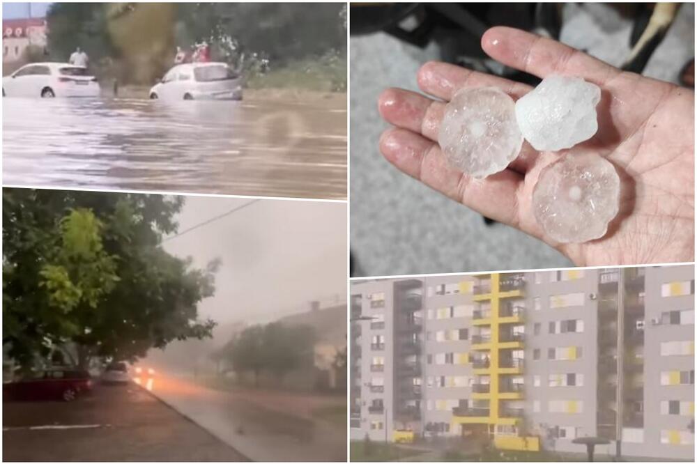 BEOGRAD PARALISAN ZBOG NEVREMENA, A OLUJI JOŠ NIJE KRAJ: Poplavljene ulice širom prestonice, oborena stabla, JEZIVI SNIMCI (VIDEO)