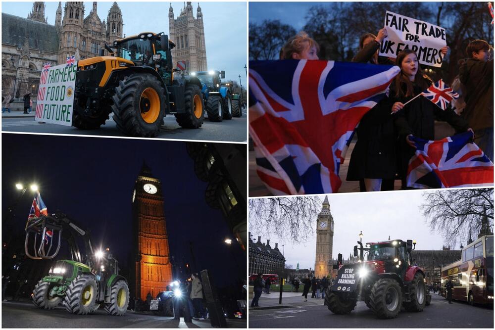 Velika Britanija, farmeri, protest