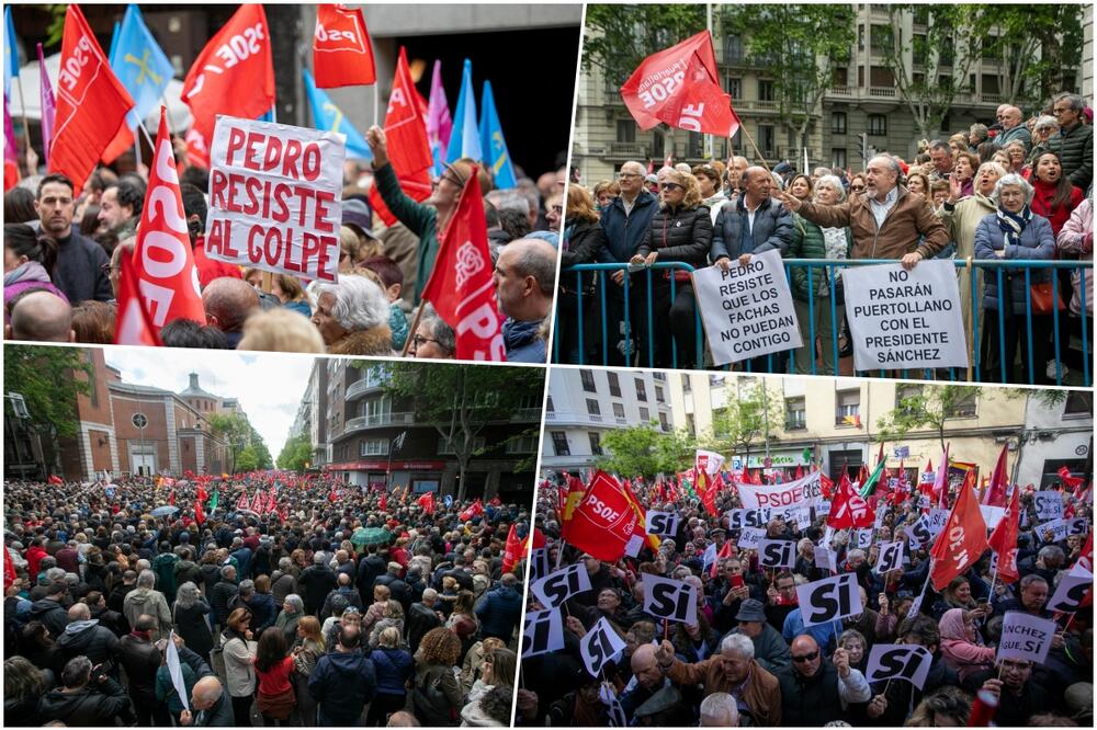 DEMONSTRACIJE U MADRIDU: Hiljade pristalica španskog premijera izašlo na ulice u znak podrške (FOTO)