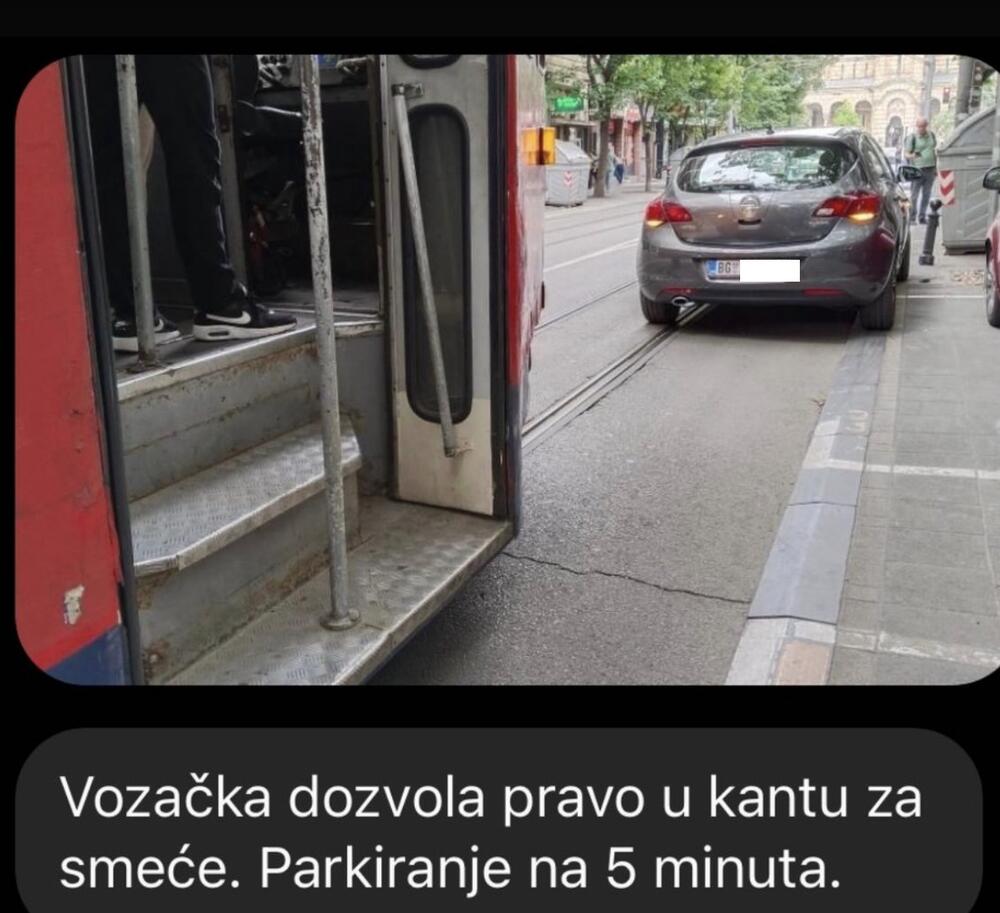 Tramvajske šine, Nepropisno Parkiranje