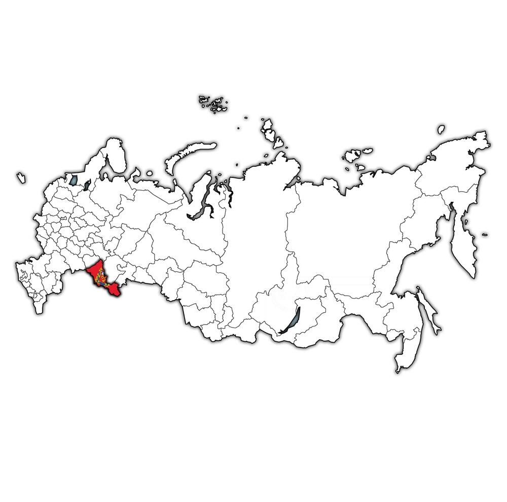 Orenburška oblast na mapi Rusije