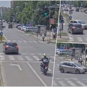 UZNEMIRUJUĆI SNIMAK! Drogiran pokosio policajca na službenom motoru: Užas