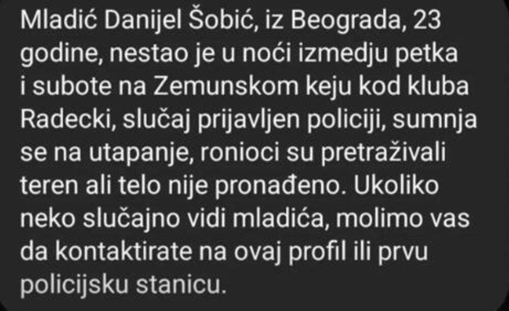 nestao, nestali, Danijel Šobić