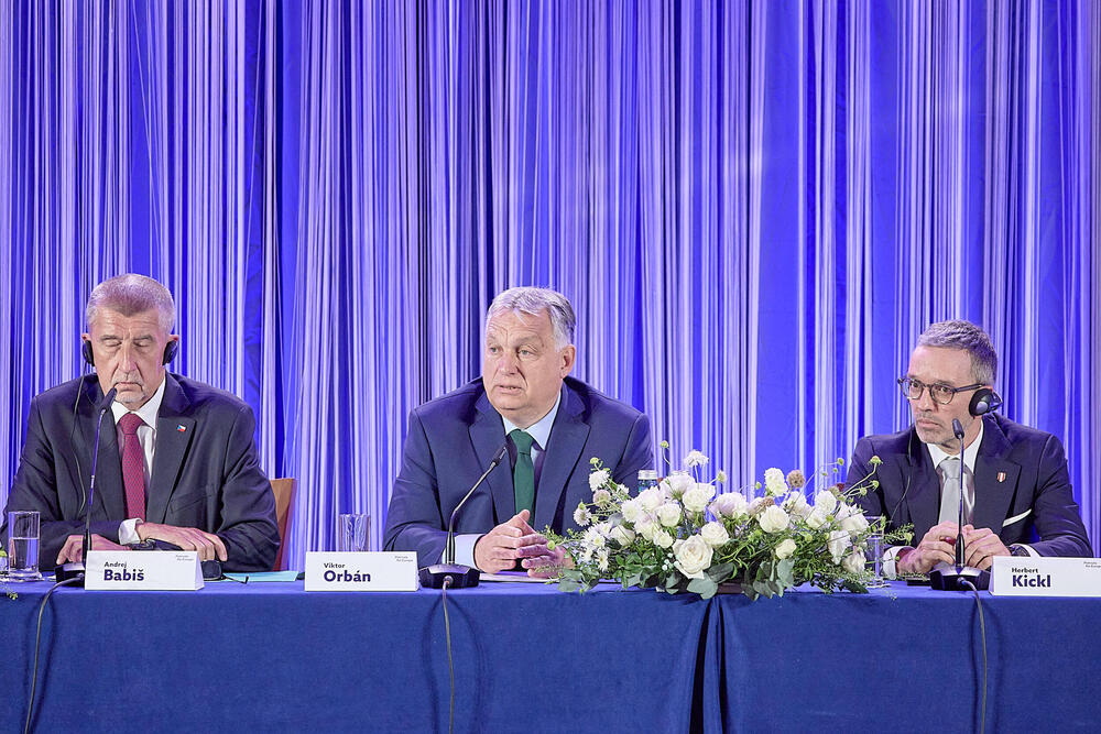 Bivši češki premijer Andrej Babiš, mađarski premijer Viktor Orban i Herbert Kikl, lider Slobodarske partije Austrije