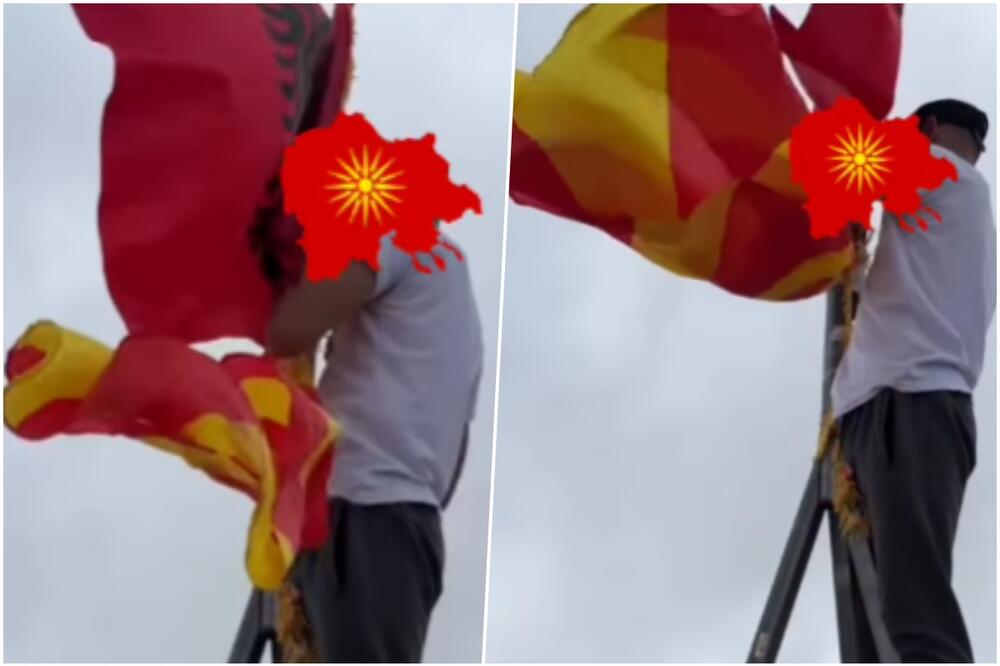 MAKEDONCI ODGOVORILI NA ALBANSKU PROVOKACIJU! Zastava HITNO VRAĆENA na najviši vrh države: Uvek smo imali HRABRE SINOVE (FOTO)