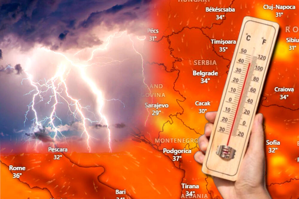 Srbija najtopliji deo Evrope, u ovim gradovima izmereno blizu 40°C: Evo kad dolaze pljuskovi i osveženje!