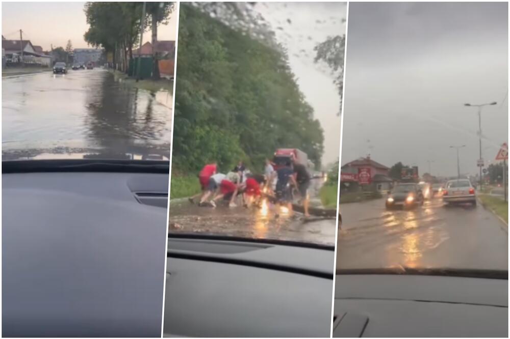 POGLEDAJTE OLUJNI HAOS KOJI HARA SRBIJOM Vozila i putevi pod vodom, drveće pada na sve strane, grad obeleo domaćinstva (VIDEO)