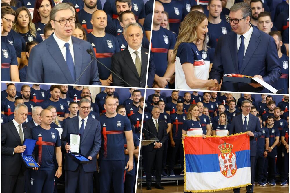 VUČIĆ URUČIO DRŽAVNU ZASTAVU OLIMPIJSKOM TIMU SRBIJE Za zlato 200.000 €: Sebe ste žrtvovali da nešto veliko donesete svojoj zemlji