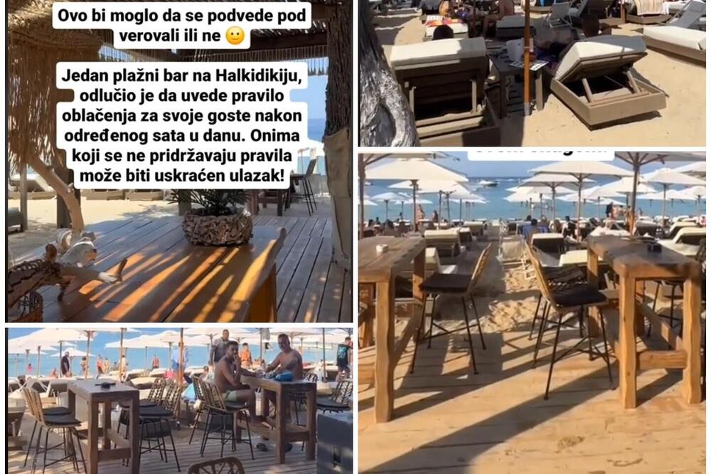 PLAŽNI BAR NA HALKIDIKIJU UVEO PRAVILA OBLAČENJA: Gosti u neverici, a evo šta se ne sme posle 17h! (VIDEO)