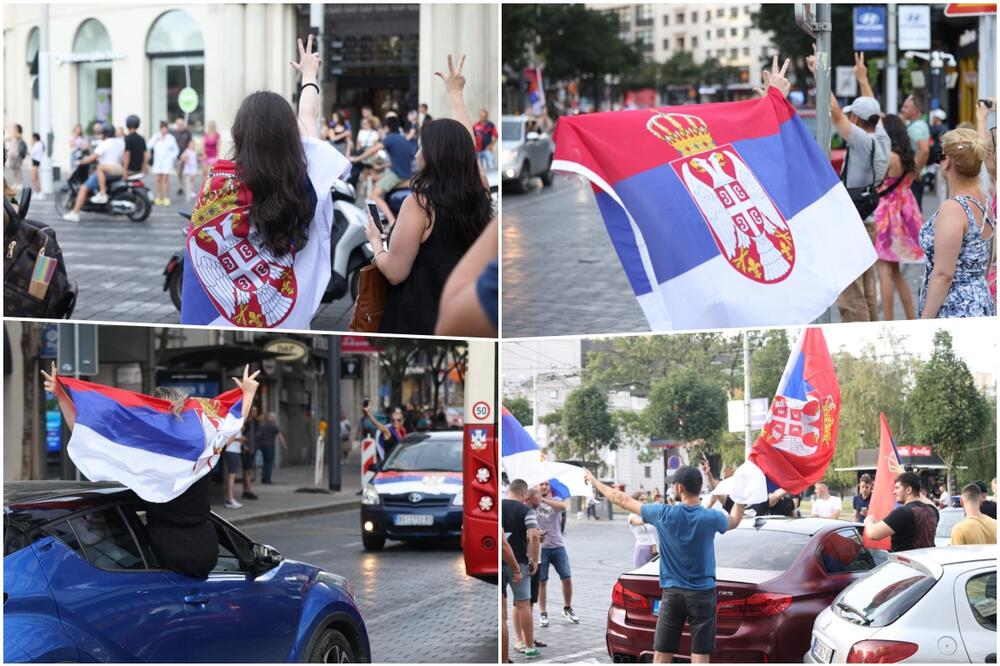 TOTALNA EUFORIJA NA ULICAMA POSLE NOVAKOVOG TRIJUMFA! Trubači, trobojke i baklje: Pogledajte SJAJNU ATMOSFERU (FOTO/VIDEO)