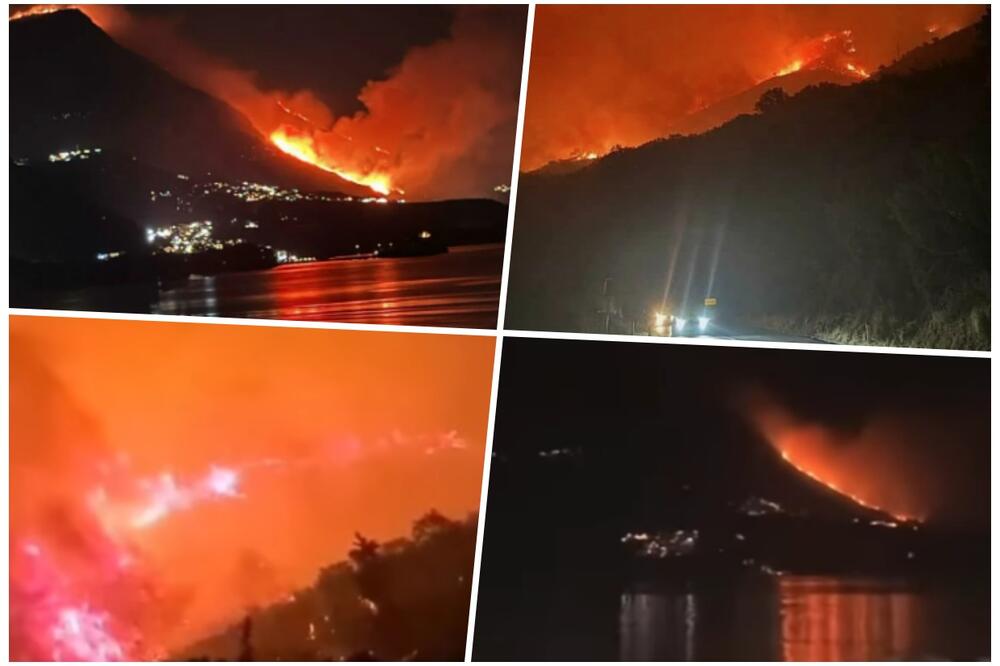 HOROR SCENE NA CRNOGORSKOM PRIMORJU Vatra guta sve pred sobom, poznata letovališta u dimu: " Turisti sede sa spakovanim koferima"