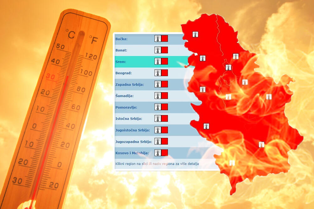 SRBIJA U PAKLU CRVENOG METEO ALARMA Ekstremne vrućine kose sve pred sobom, RHMZ UPUTIO APEL! Evo do kad će trajati tropska vrelina