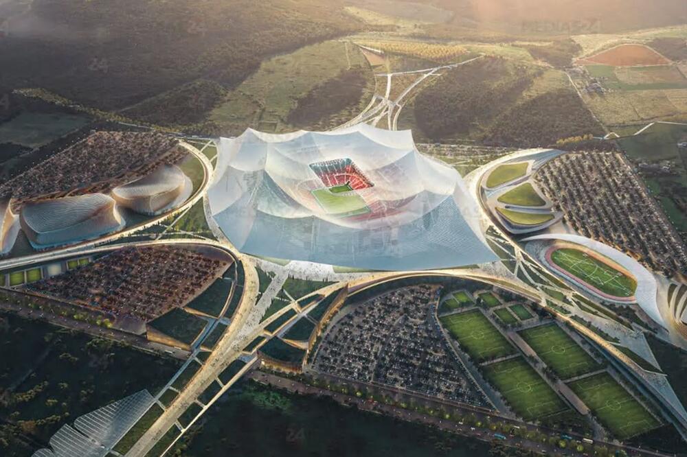 OVAKO ĆE IZGLEDATI NAJVEĆI STADION NA SVETU: Maroko objavio prve fotografije! Na njemu će se igrati Mundijal 2030. godine