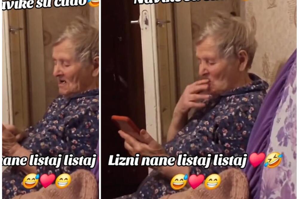 "Lizni nane, listaj, listaj! Navike su čudo!" Unuka snimila baku pa nasmejala mnoge (VIDEO)