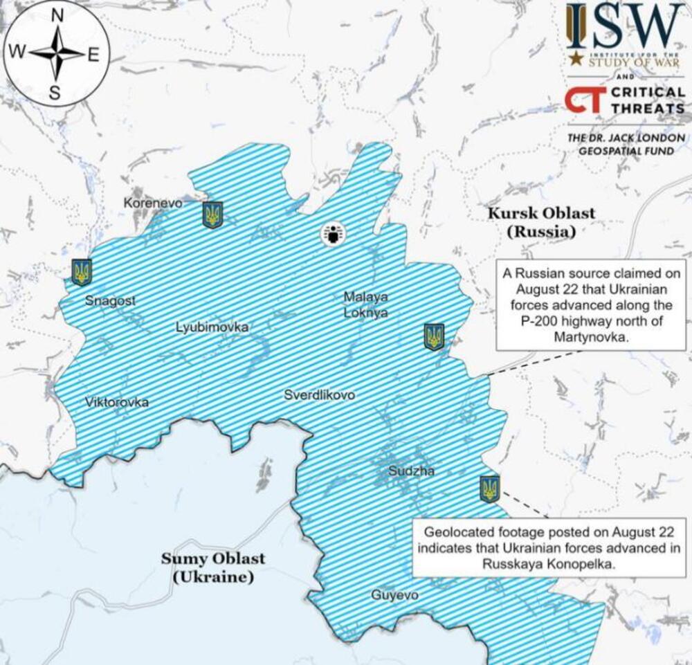 Institut za proučavanje rata, mapa, Kursk