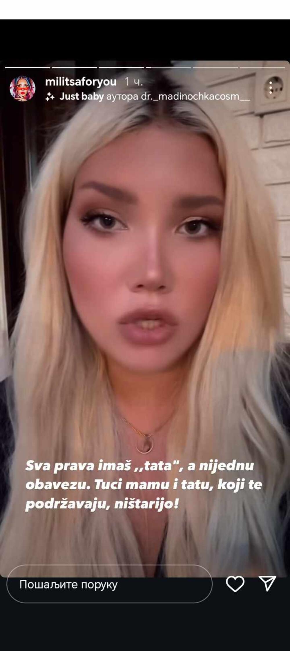 Milica se oglasila na svom Instagramu