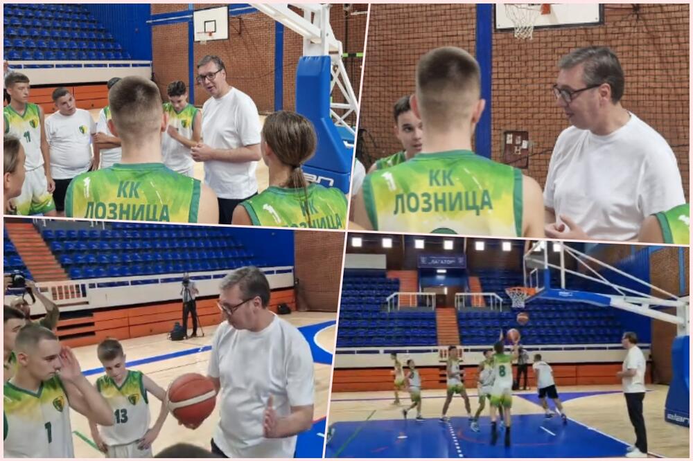 "NEMA PUŠTANJA I LAKIH POENA" Vučić održao trening juniorima KK Loznica, snimkom oduševio sve: Predaja nikada nije opcija! (VIDEO)